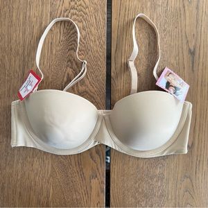 Maidenform Removal Strap Nude Push up Bra 36B